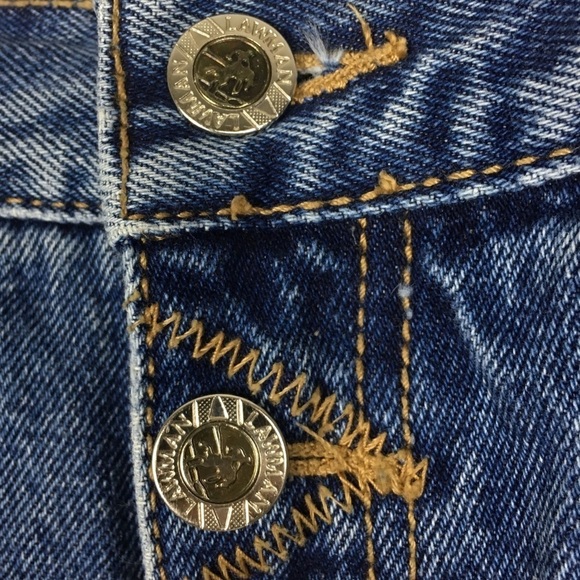 VINTAGE Jean Shorts Lawman Western High Waist Cut Offs Rodeo Cowgirl Ranch 15 - Picture 8 of 14